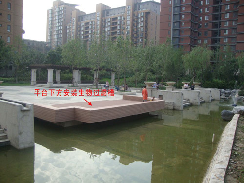水處理設(shè)備隱蔽設(shè)于平臺下方