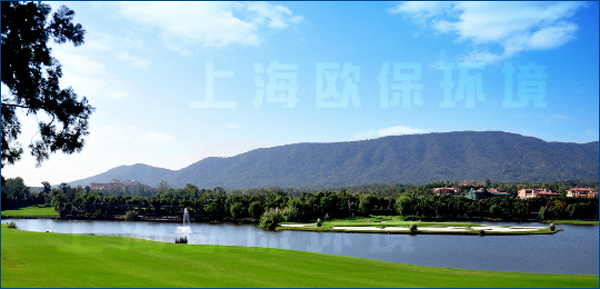 中山高爾夫,人工湖治理,浮水噴泉，浮水噴泉曝氣機
