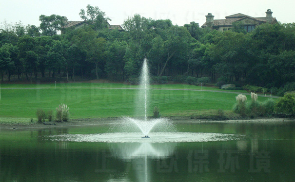  浮水噴泉曝氣機(jī)在佘山高爾夫景觀湖治理中的應(yīng)用
