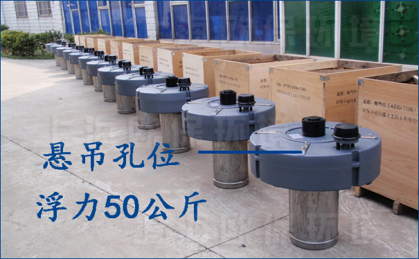 整裝待發的浮水噴泉曝氣機