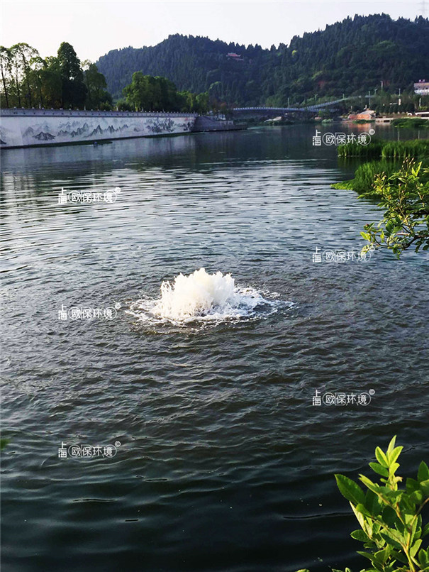 涌泉曝氣機快速改善景觀水體指標