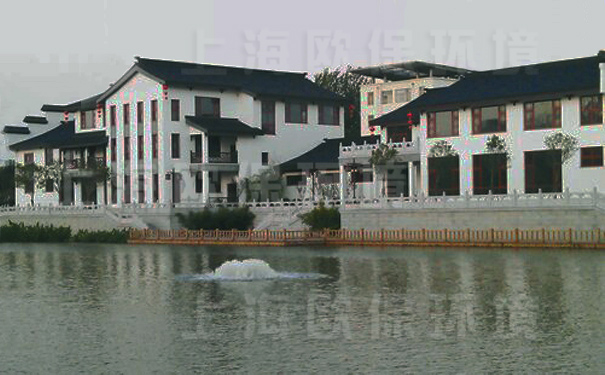 涌泉曝氣機應用于園林古鎮景觀河道