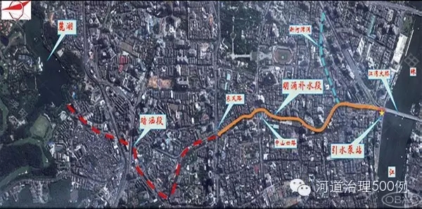 東濠涌全河段衛(wèi)星航拍圖