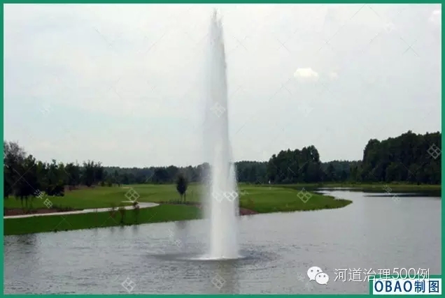 應(yīng)用在本和里滯洪池中的浮水噴泉式曝氣機