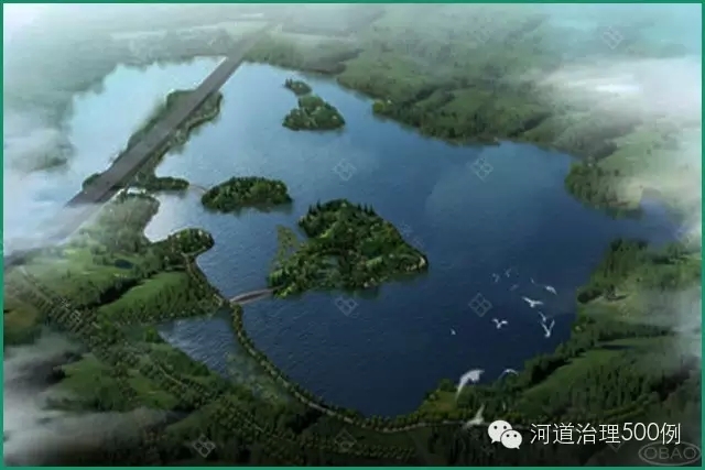 修建人工湖擴大水面面積