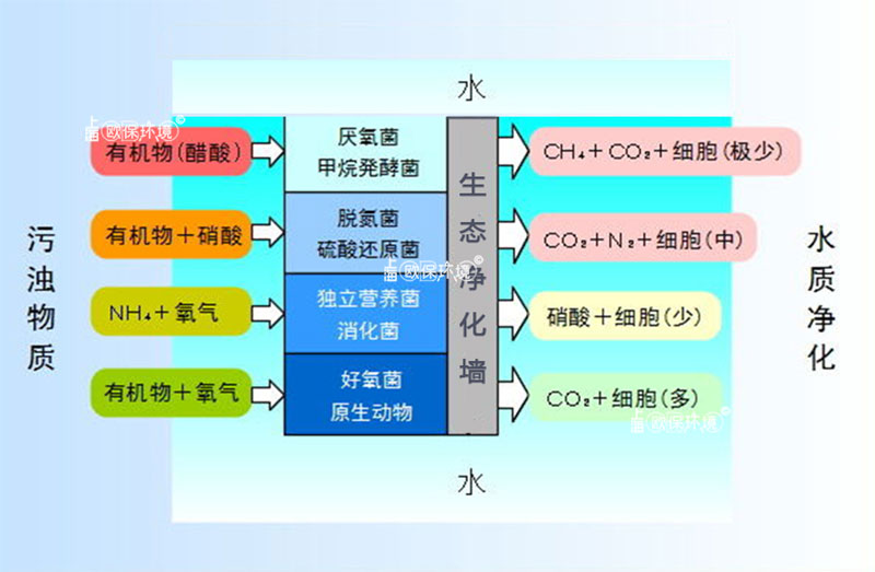 浸沒式反應墻（浸沒式生物反應墻）填料凈水原理