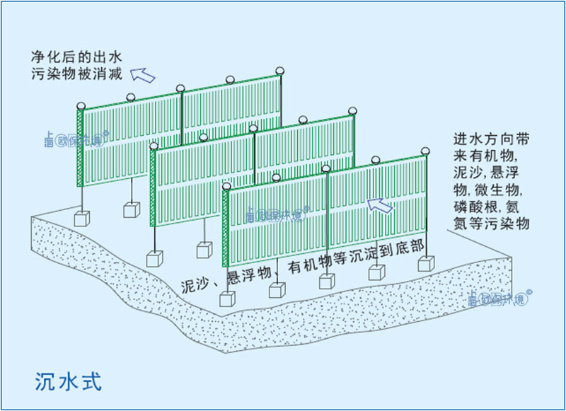 浸沒式反應墻（浸沒式生物反應墻）沉水式安裝方式