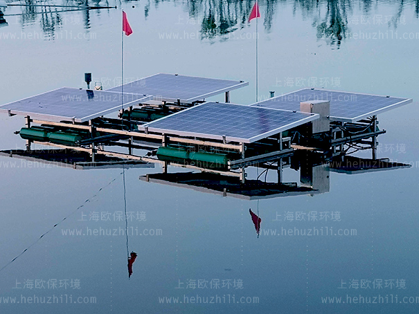 太陽能推流曝氣機凈水效果