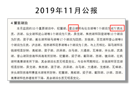 2019年11月公報  中國環(huán)境監(jiān)測總站公示