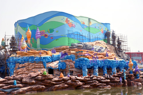 天津華強3d影視基地,浮水噴泉曝氣機